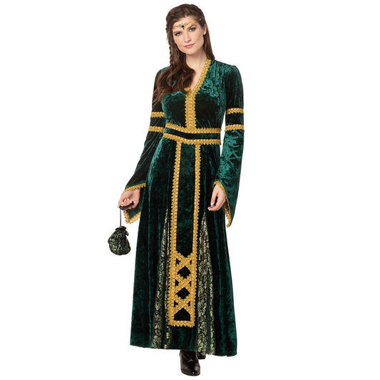 Adult Emerald Medieval Costume GREEN