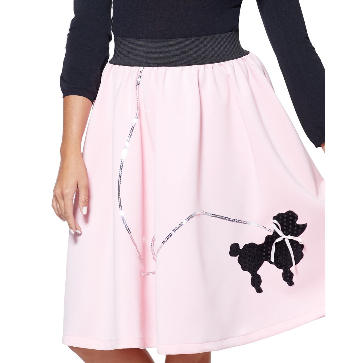 50s Plus Size Poodle Skirt PINK