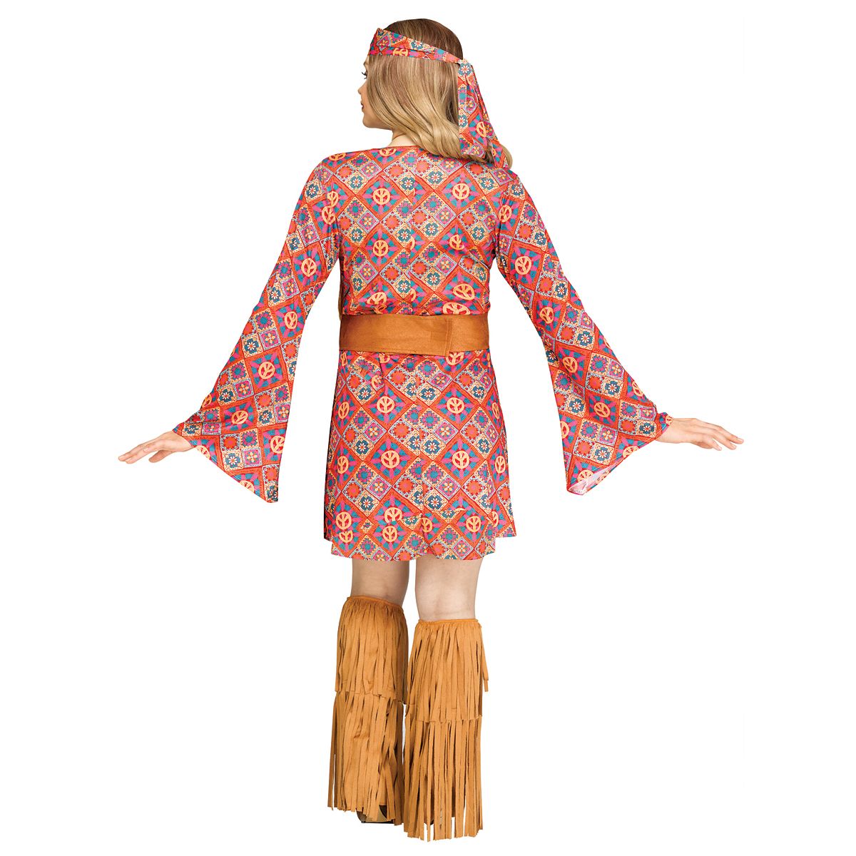 Adult Free Spirit Hippie Costume MULTI-COLOR