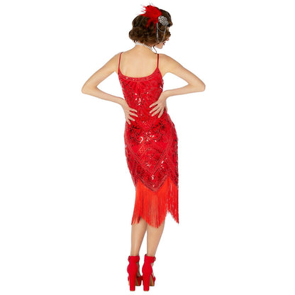 Adult Red Sequin Flapper Dress RED