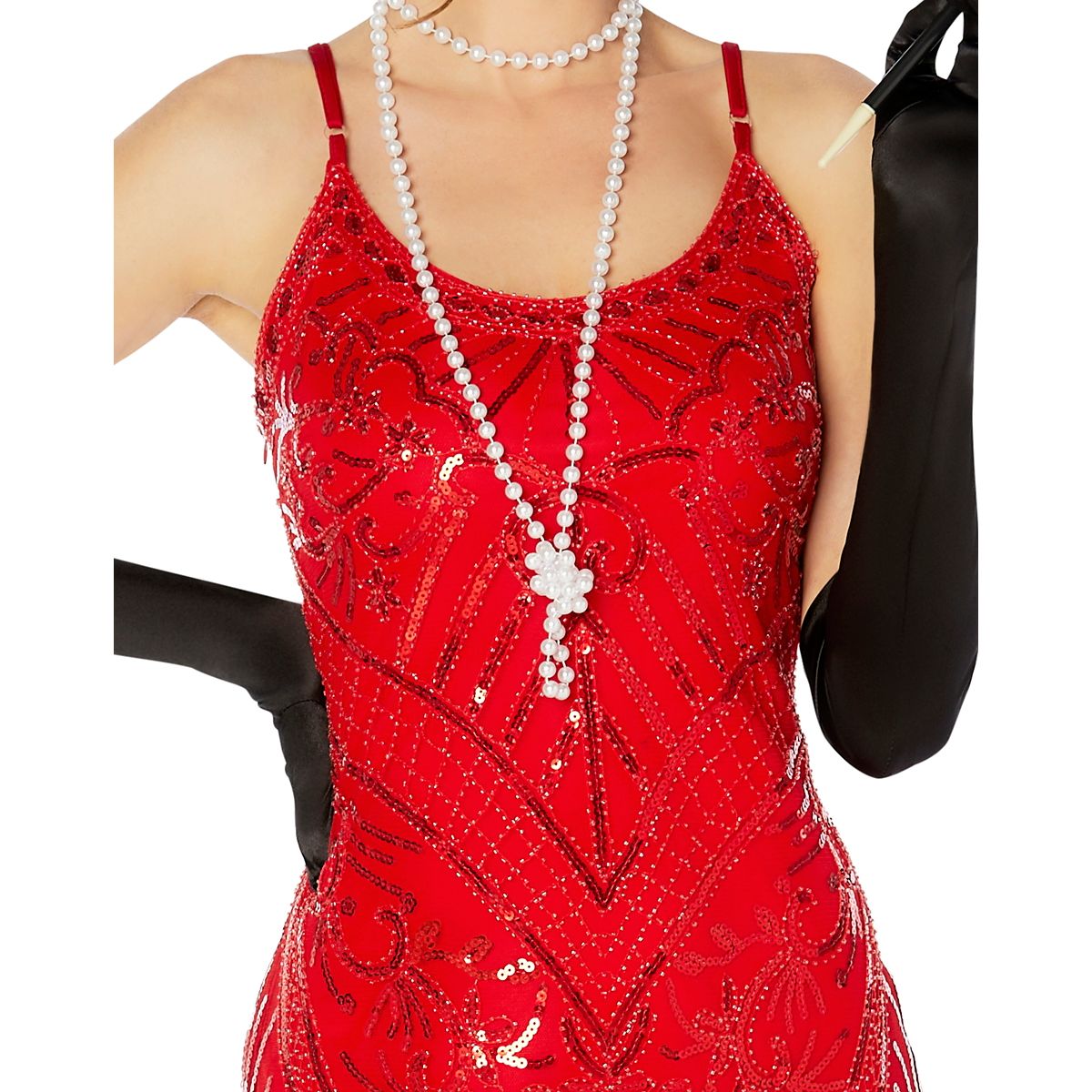 Adult Red Sequin Flapper Dress RED