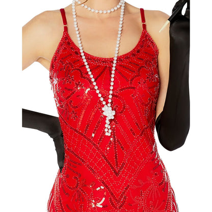 Adult Red Sequin Flapper Dress RED