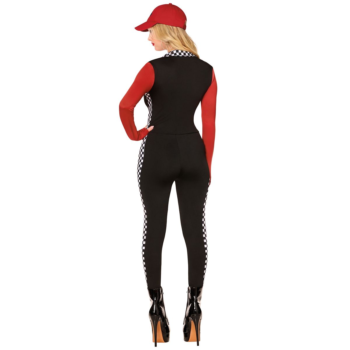 Adult Race Car Driver Costume BLACK AND RED