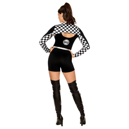 Adult Pit Crew Cutie Costume BLACK AND WHITE
