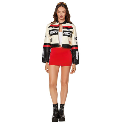 Monaco Racing Jacket Red BLACK AND WHITE