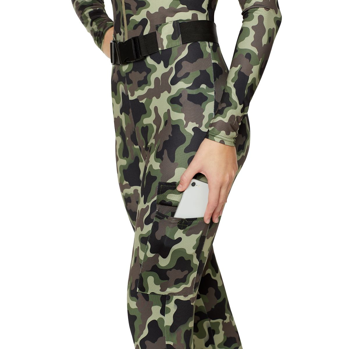 Adult Camo Catsuit Costume GREEN