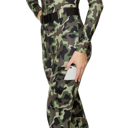 Adult Camo Catsuit Costume GREEN
