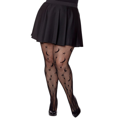 Celestial Fishnet Tights BLACK