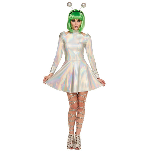 Alien Dress Costume SILVER