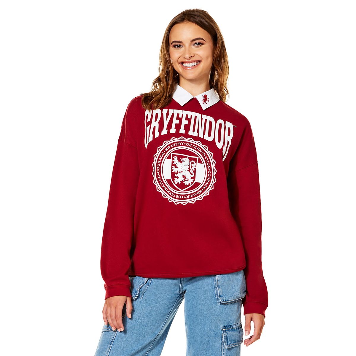 Gryffindor Collared Crewneck - Harry Potter RED