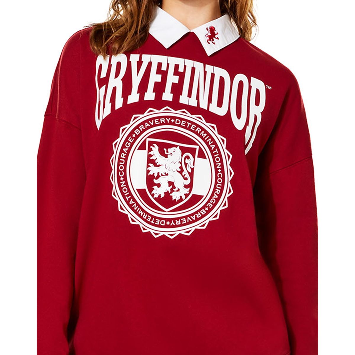 Gryffindor Collared Crewneck - Harry Potter RED