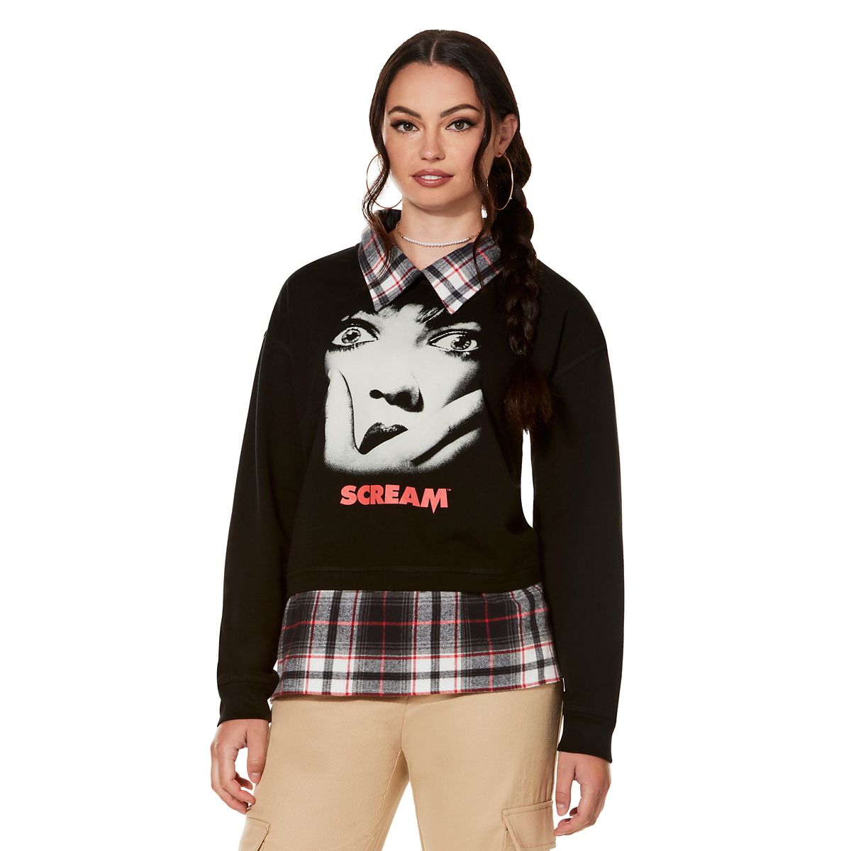 Ghost Face Slasher Flannel Shirt MULTI-COLOR