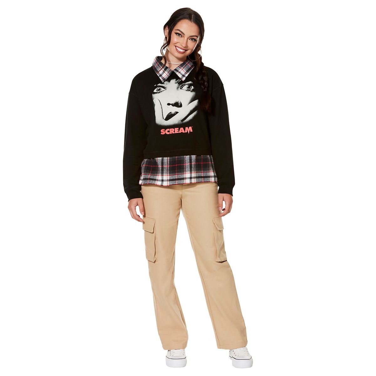 Ghost Face Slasher Flannel Shirt MULTI-COLOR