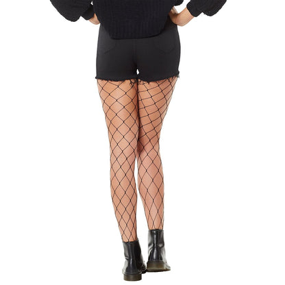Large Net Plus Size Fishnet Tights BLACK