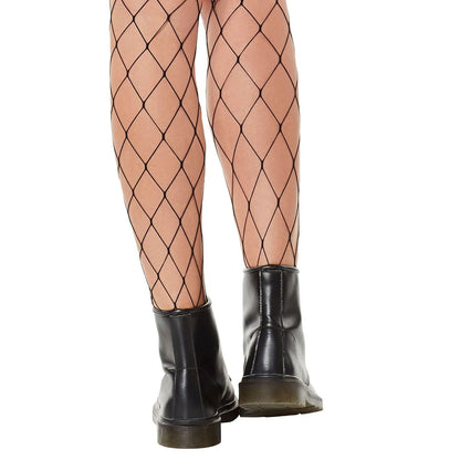 Large Net Plus Size Fishnet Tights BLACK
