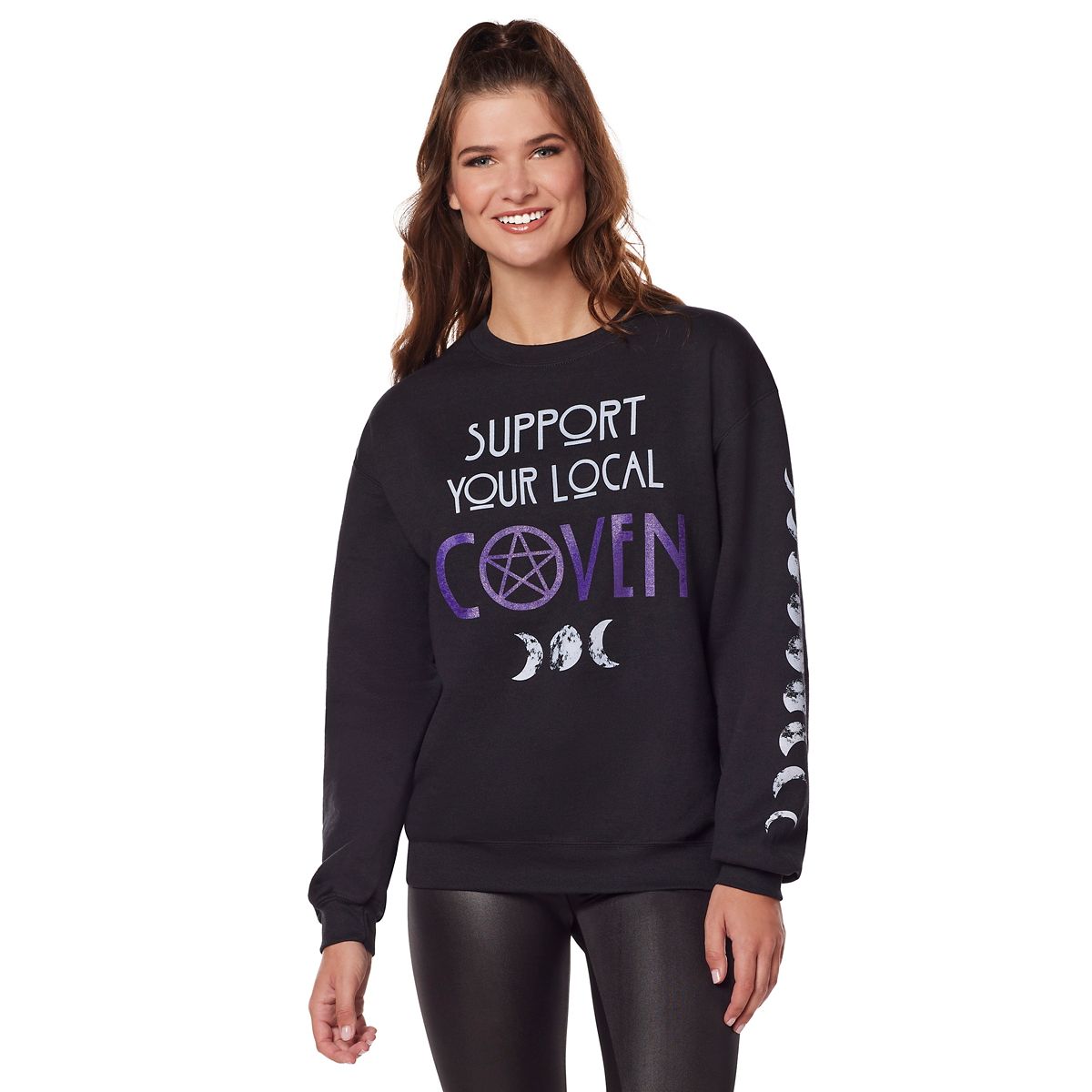 Support Your Local Coven Sweatshirt BLACK