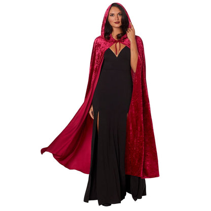 Burgundy Hooded Cape BURGUNDY