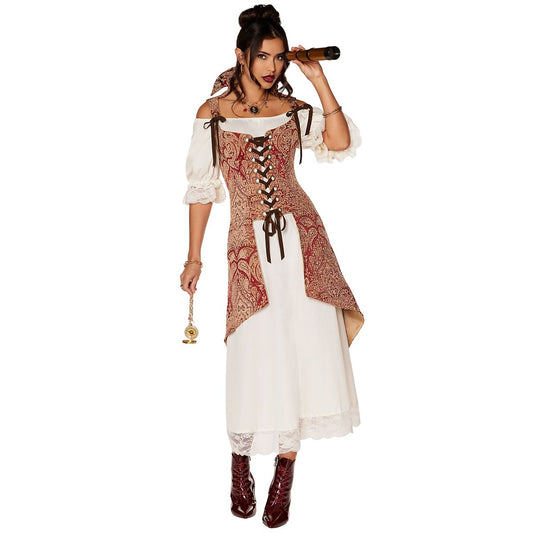 Adult Pirate Dress Costume Deluxe NUDE