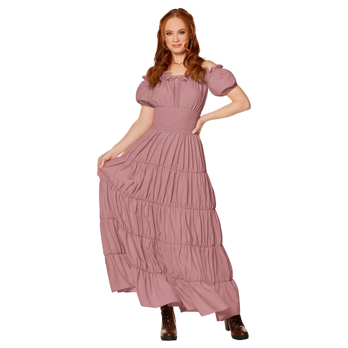 Adult Mauve Peasant Dress MAUVE