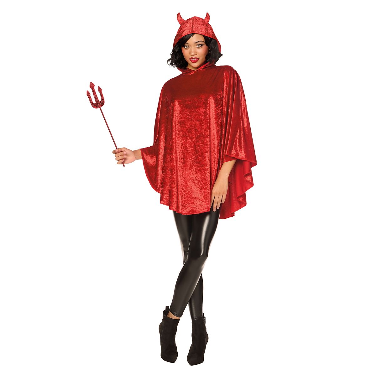 Adult Red Devil Poncho RED