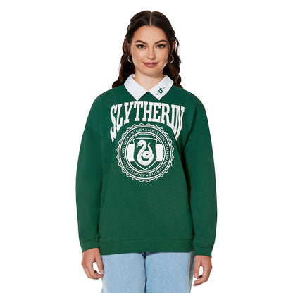 Slytherin Collared Crewneck - Harry Potter GREEN