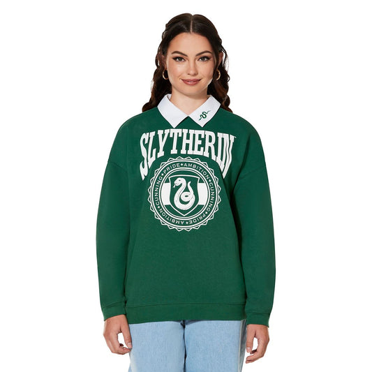 Slytherin Collared Crewneck - Harry Potter GREEN