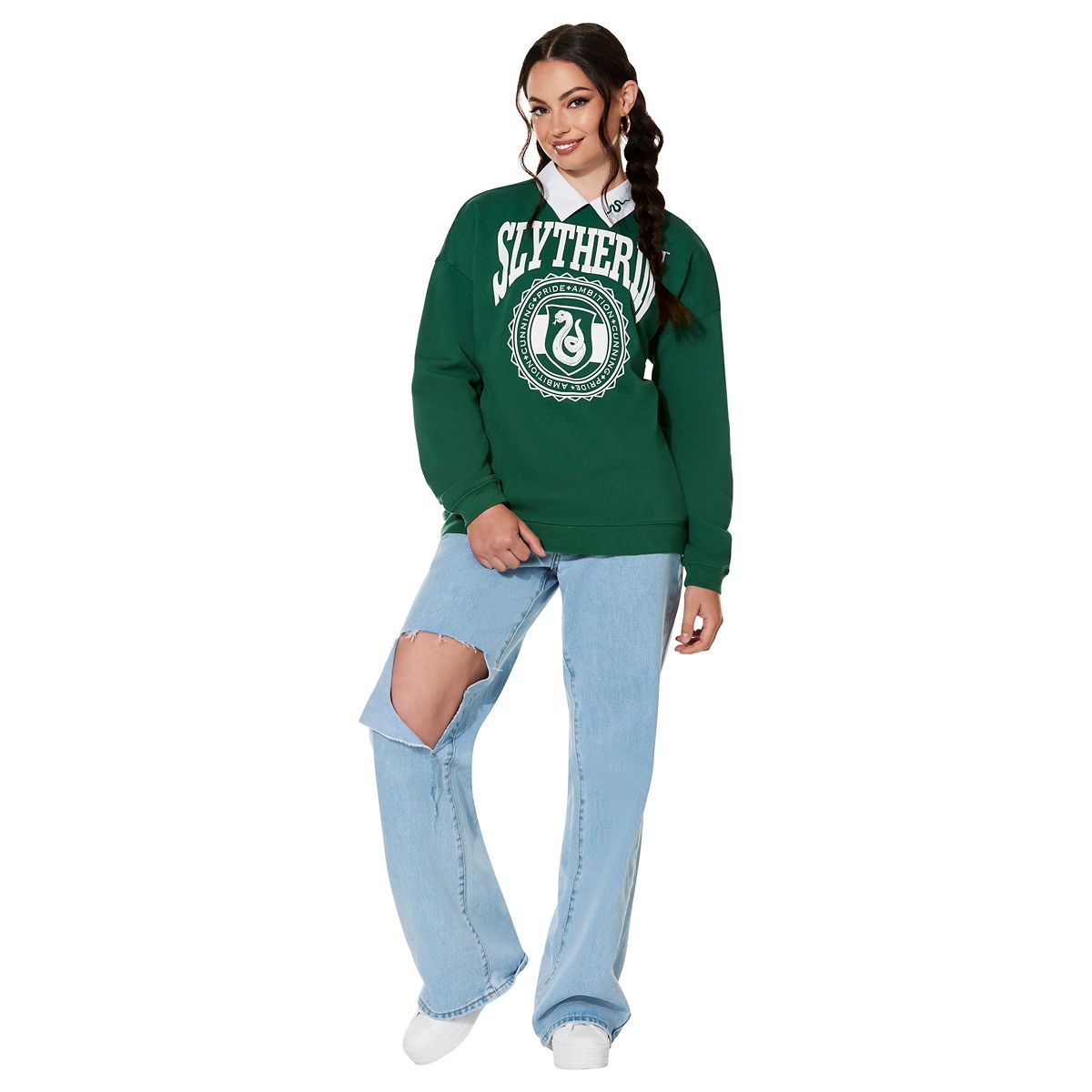 Slytherin Collared Crewneck - Harry Potter GREEN