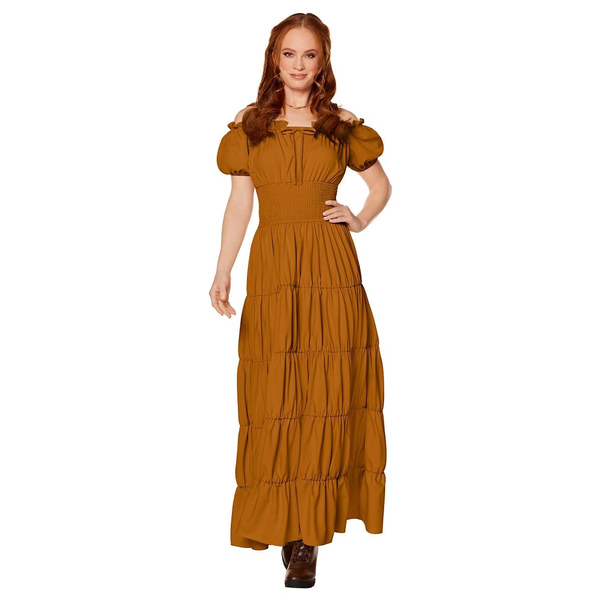 Adult Mustard Peasant Dress YELLOW