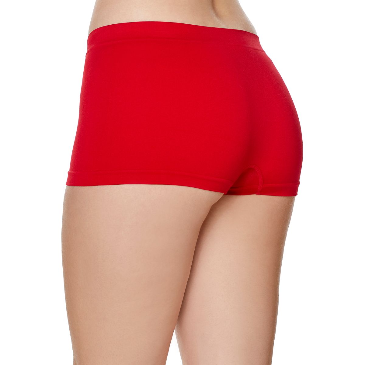Seamless Boyshort Panties - Red RED