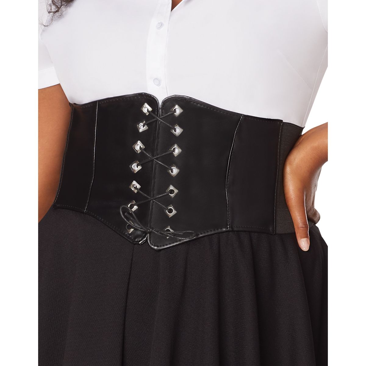 Plus Size Black Waist Cincher BLACK