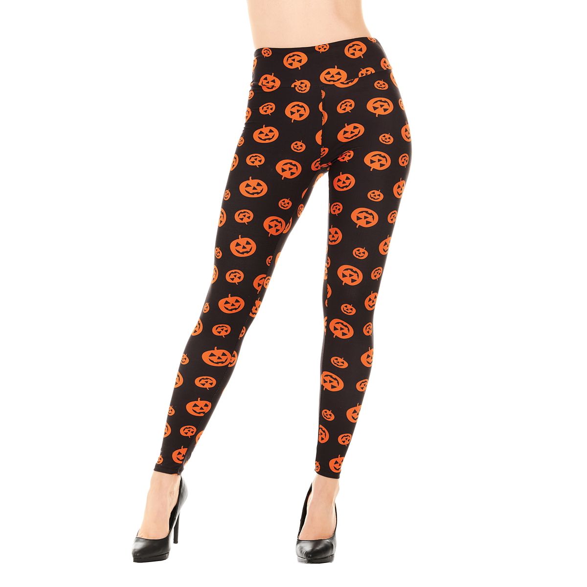 Pumpkin Leggings BLACK AND ORANGE