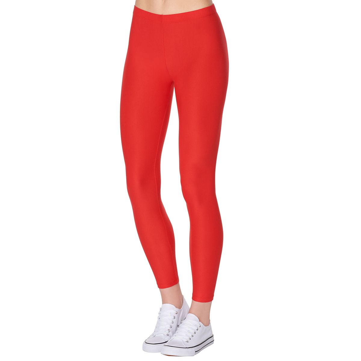Red Footless Leggings RED