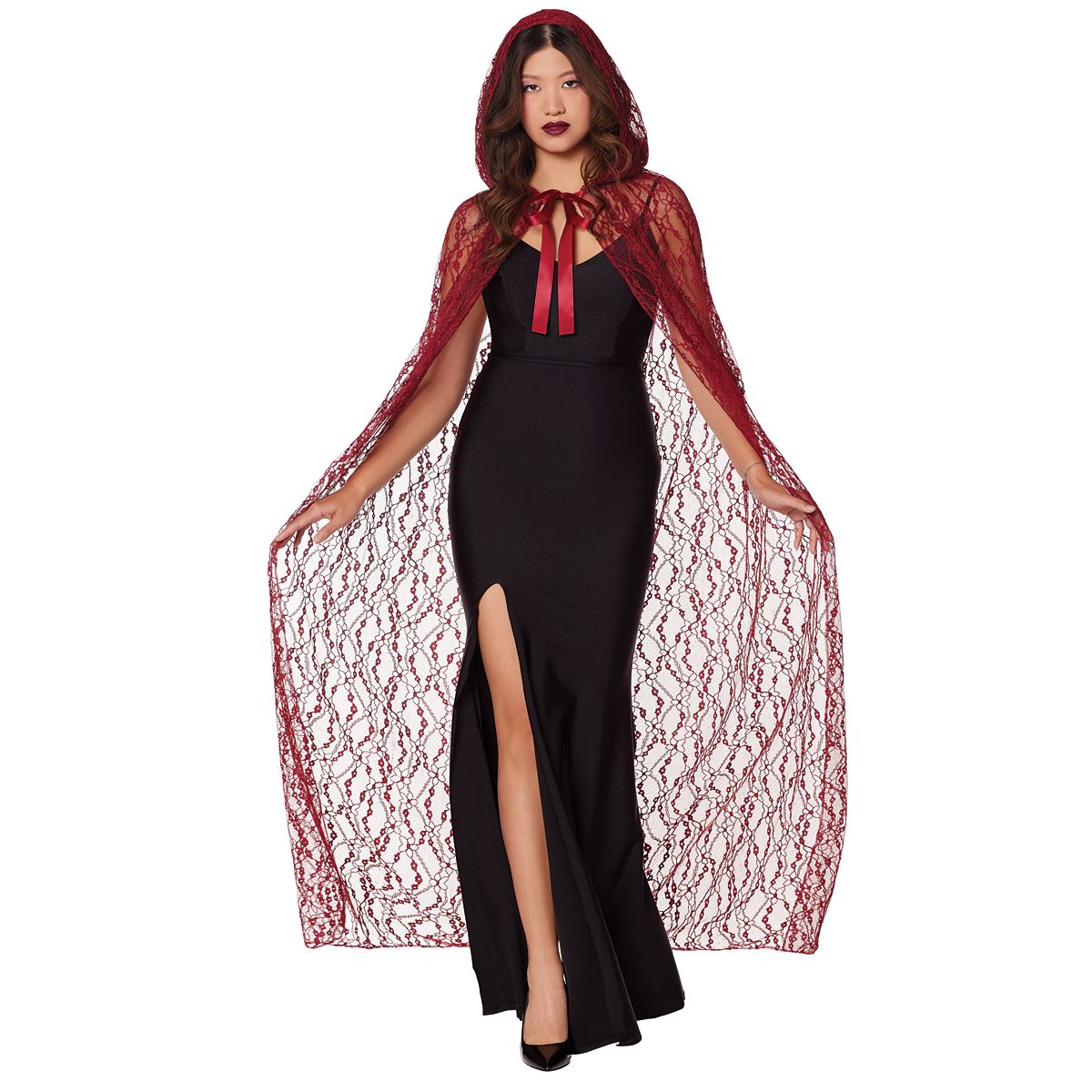 Adult Burgundy Lace Cape BURGUNDY