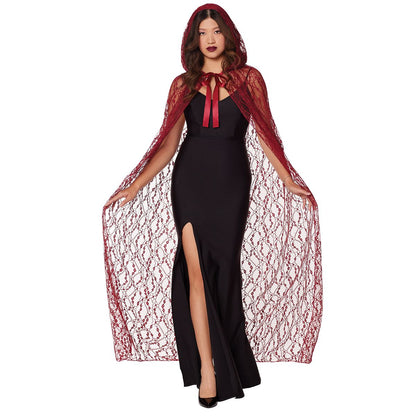 Adult Burgundy Lace Cape BURGUNDY