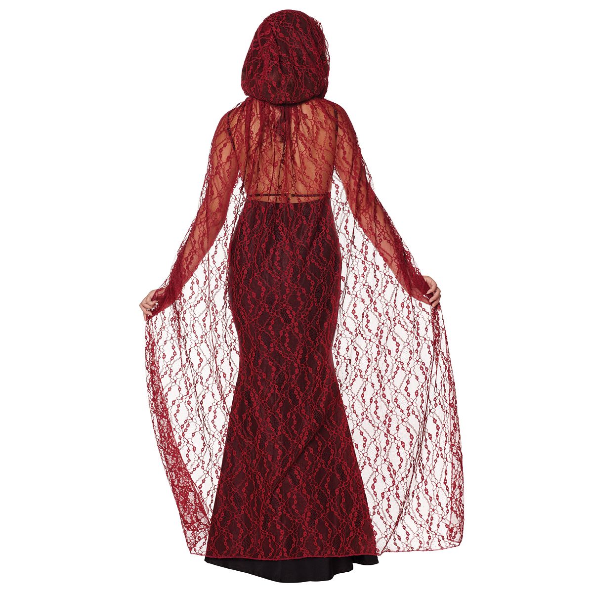 Adult Burgundy Lace Cape BURGUNDY