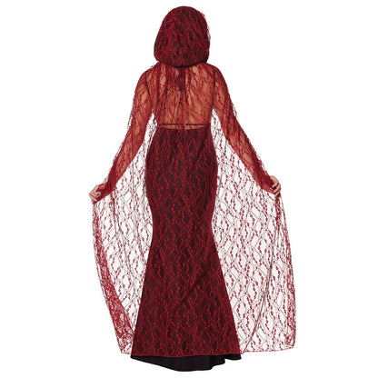 Adult Burgundy Lace Cape BURGUNDY