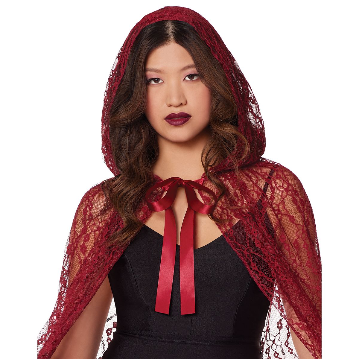Adult Burgundy Lace Cape BURGUNDY