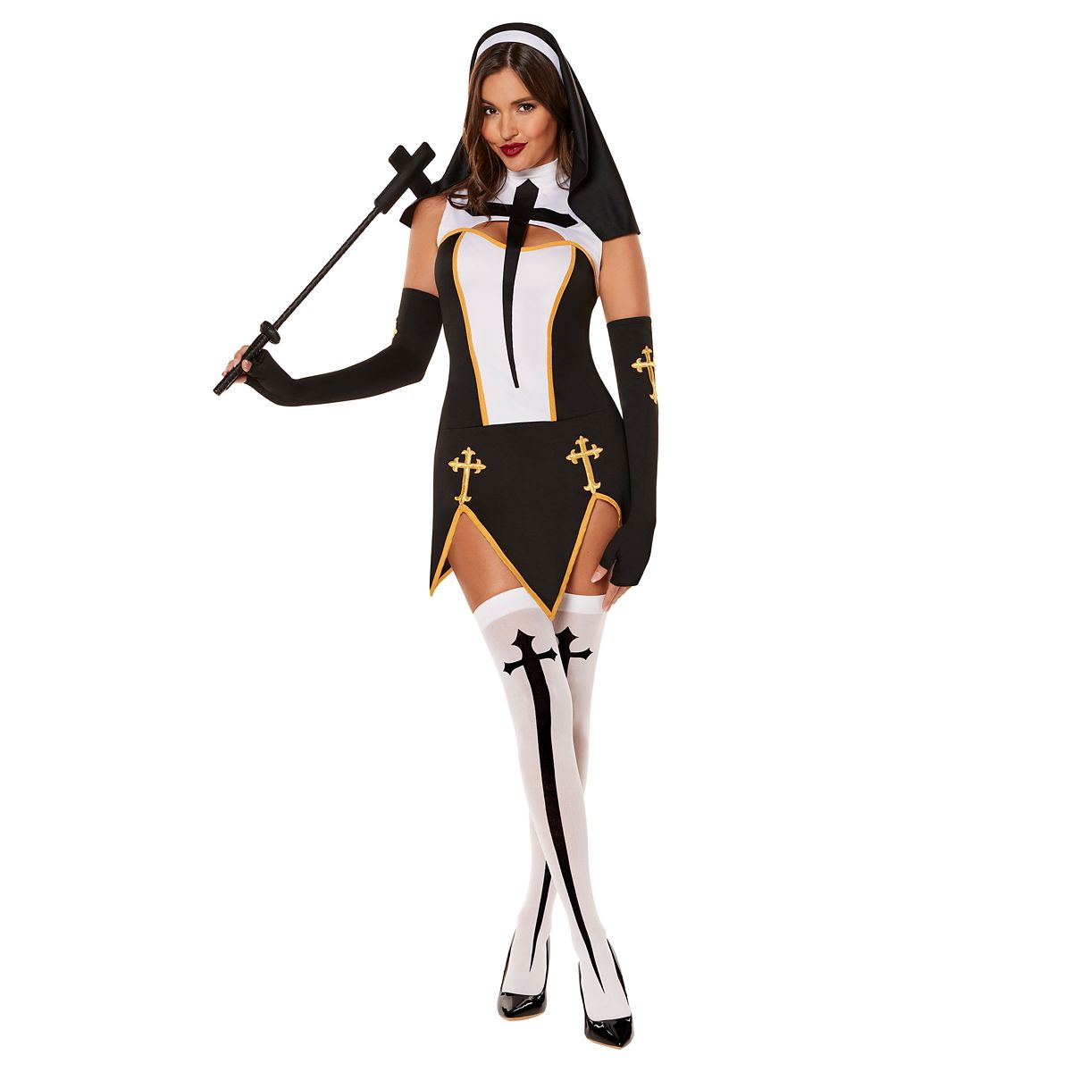 Adult Sexy Nun Costume BLACK