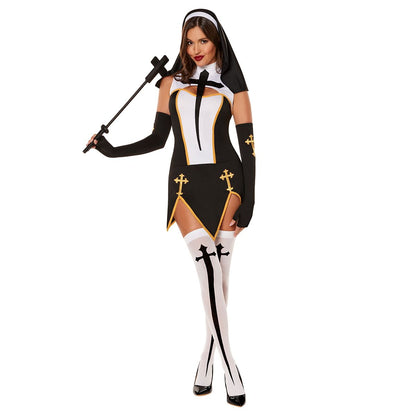 Adult Sexy Nun Costume BLACK