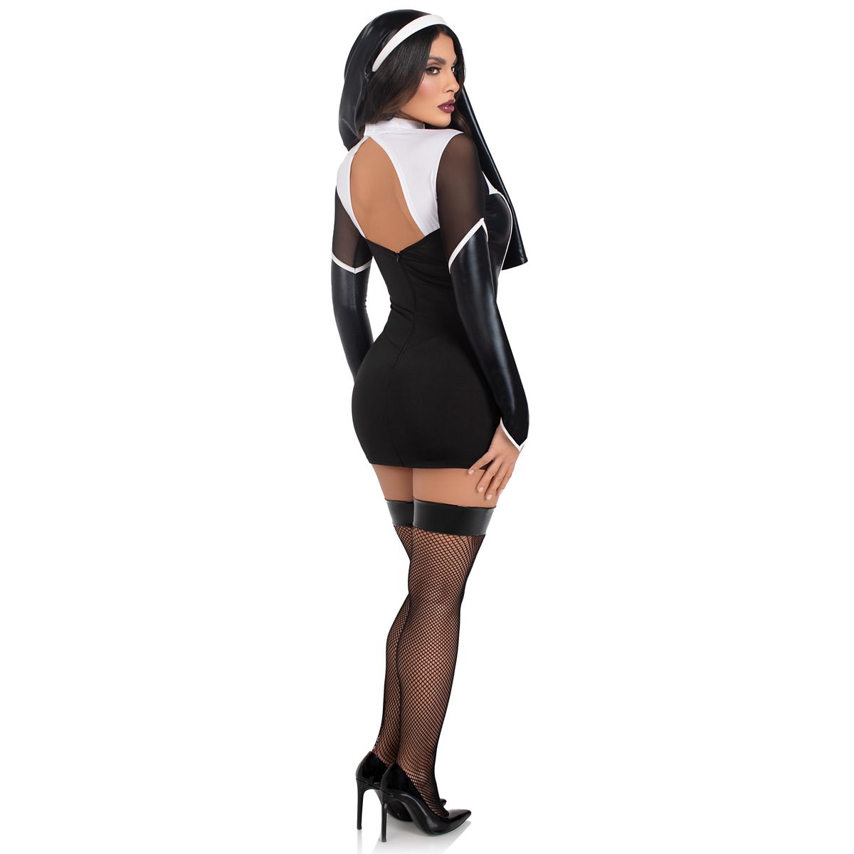 Holy Hottie Nun Dress Costume BLACK