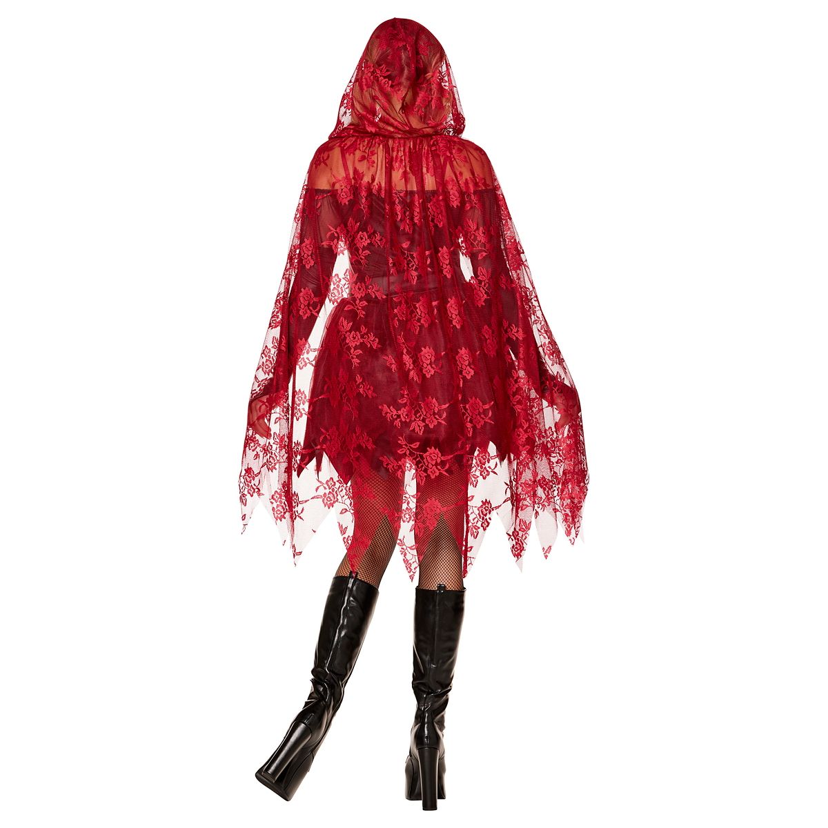 Red Riding Hood Dress Costume BLACK AND RED
