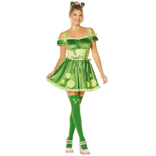 Adult Frog Dress Costume GREEN