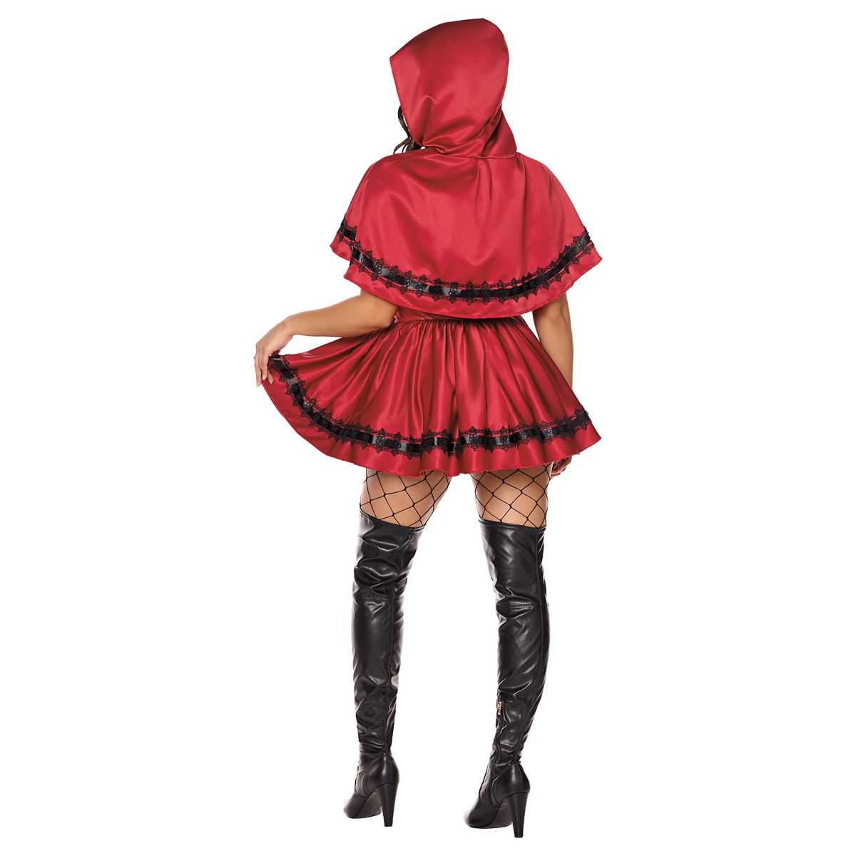 Adult Rebellious Red Riding Hood Costume RED