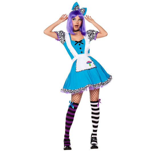 Adult Alice Down the Rabbit Hole Costume BLUE