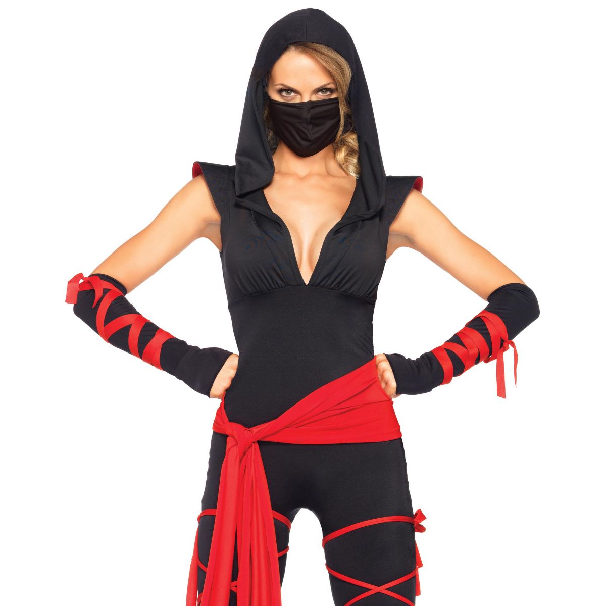 Adult Deadly Ninja Jumpsuit Costume BLACK