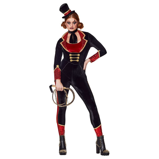 Adult Star of the Show Ringmaster Costume BLACK AND RED