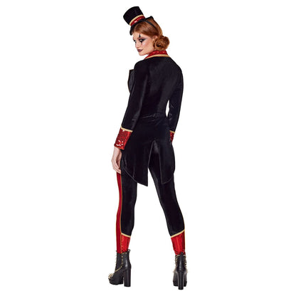 Adult Star of the Show Ringmaster Costume BLACK AND RED