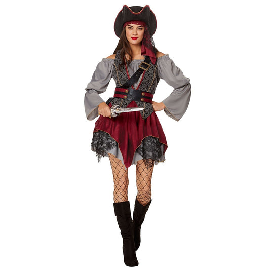 Adult Castaway Cutie Pirate Costume - The Signature Collection MULTI-COLOR