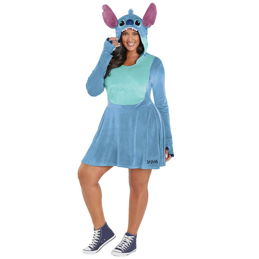 Adult Stitch Plus Size Dress Costume - Lilo & Stitch BLUE