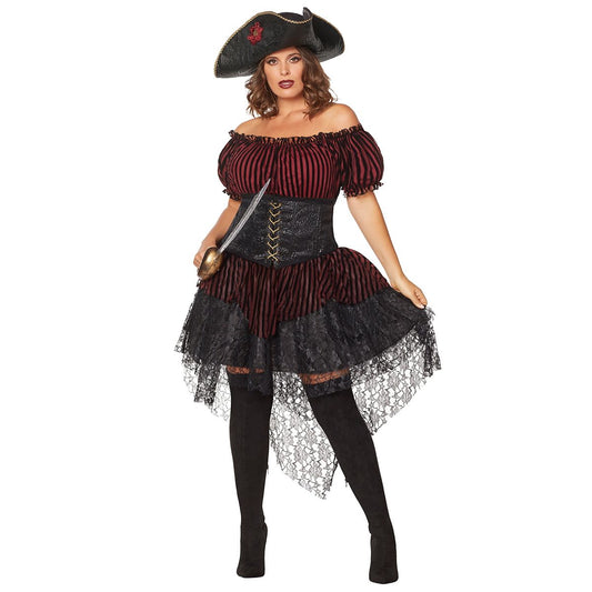 Adult Lady of the Seas Plus Size Costume BLACK